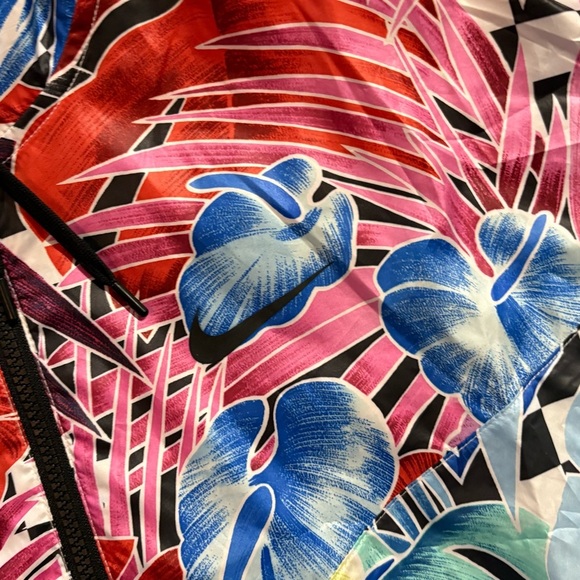 Nike Flower Power Woven Multicolored Jacket Sz m - Picture 3 of 5